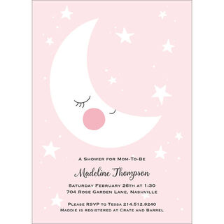 Moon and Stars Baby Shower Invitations